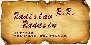 Radislav Radusin vizit kartica